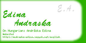 edina andraska business card